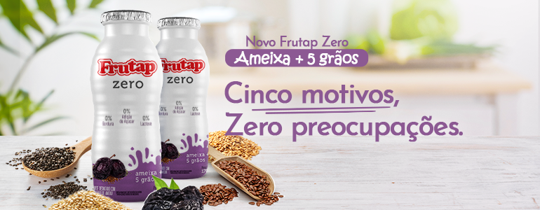 O novo Iogurte Frutap Zero sabor Ameixa + 5 grÃ£os chegou! 